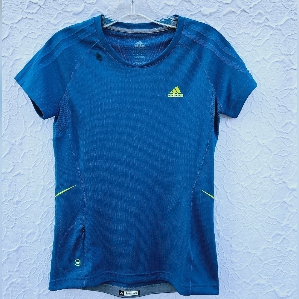 Adidas (turquoise) Super Nova Athletic Tee size small